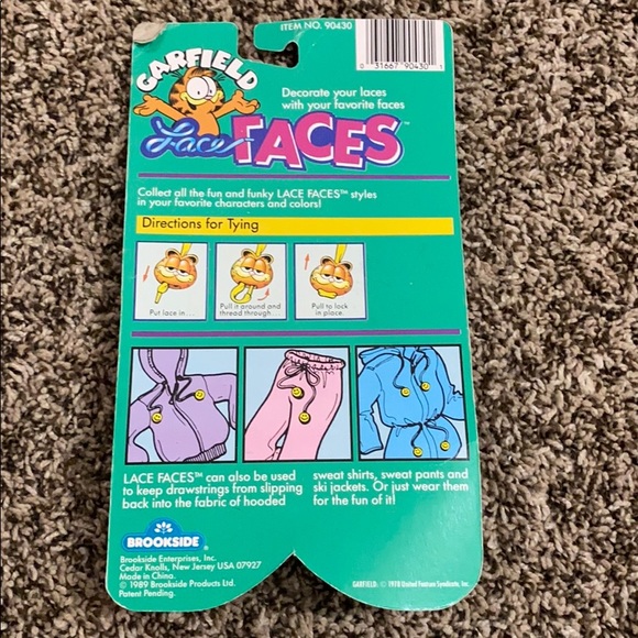 Vintage 1989 Garfield Lace Faces. - Picture 4 of 4